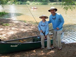 Landon and Dad Fishing